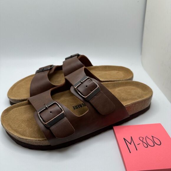 CUSHIONAIRE Women's Cork Footbed Sandal With +Comfort 7.5 BROWN - Picture 3 of 7